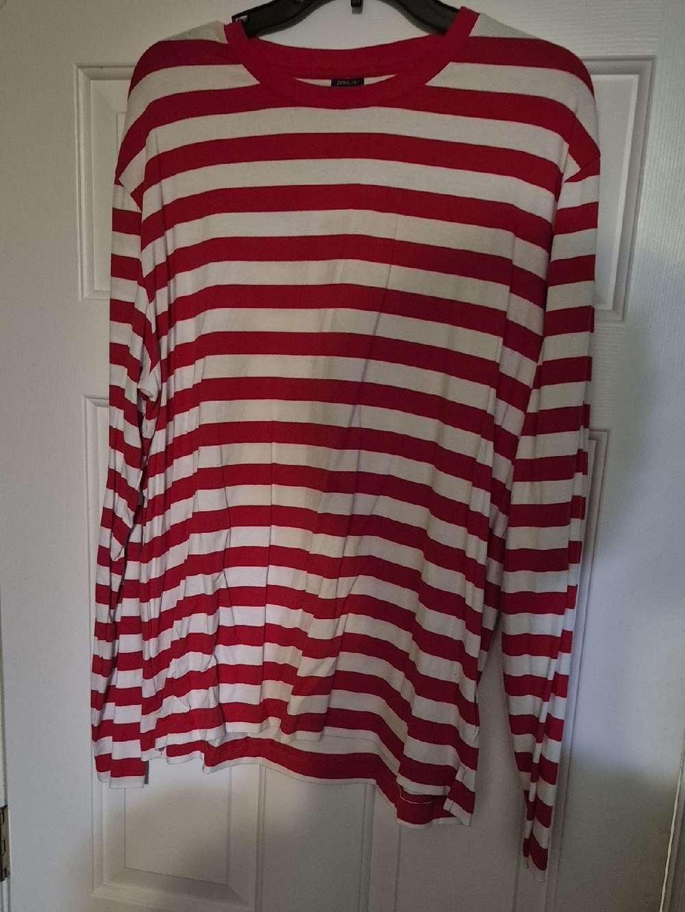 Striped Long Sleeve Tee - Red & White